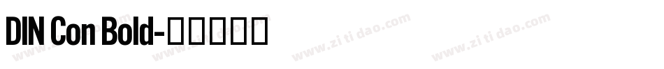 DIN Con Bold字体转换
